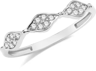 Produktbild von Atemberaubender 9 Karat (375) Weißgold Damen - Ring mit Zirkonia, 53 (16.9); TRS360849KWRSM