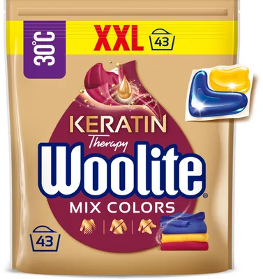 Produktbild von 015313 Woolite Farbkapseln mit Keratin, 43 Stück