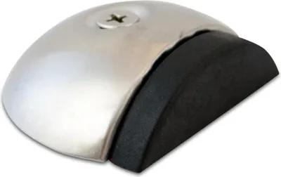 Produktbild von Türstopper Boden - flacher Türstopper aus Edelstahl mit Gummipuffer - zum Verschrauben inkl. Befestigungsmaterial - B: 5,6 cm H: 1,7 cm