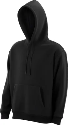 Produktbild von Damen-Pullover mit Kapuze, große Größe, Fleece-Langarmshirt, bequemes, lässiges Basic-Pullover-Kapuzensweatshirt, warm und hautfreundlich, praktisch und trendy, schwarzer Hoodie mit großer Tasche für Herbst und Winter