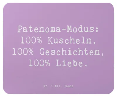 Produktbild von Mr. & Mrs. Panda Mousepad Spruch Patenoma Modus - Lavendeltraum - Geschenk, Detail, Großmutter, laptop, Überraschung, Familie, mousematte, Mouse Pad, computer, Verwandte