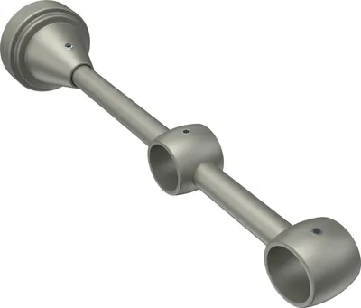 Produktbild von Interdeco Träger mit Abstand 11/17 cm / Wandhalterung für Gardinenstangen 16 mm Ø, 2-läufig Chrom matt, Typ Primus