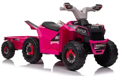 Obrázok produktu pre Xmx630t Ružová batériová štvorkolka s prívesom