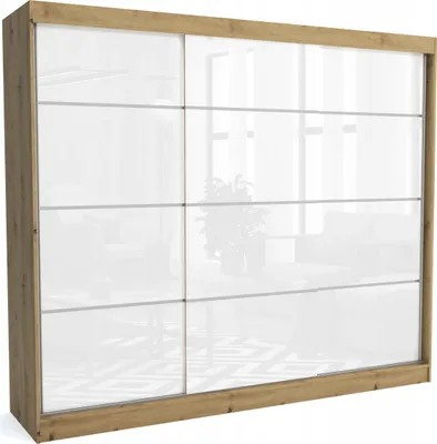 Produktbild von Moderner Schiebetürenschranke BELI 250 cm Hochglanzplatte (ARTISAN)