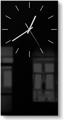 Produktbild von DEQORI Glasuhr 30x60 cm Modern 'Schwarz' Wanduhr Glas Uhr Design leise Küchenuhr