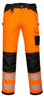 Produktbild von Arbeitshose Pw3 Hi-Vis Farbe: Orange/Schwarz Kurze Größe 50 - Portwest