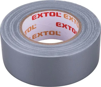 Zdjęcie produktu dla Taśma klejąca Extol Premium 8856312 tekstylna/uniwersalna, 50 mm x 50 m, 0,18 mm, szara