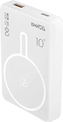 Obrázek produktu pro Powerbanka EMAVO 10000mAh QC22.5W+PD20W+15W magnetická bílá