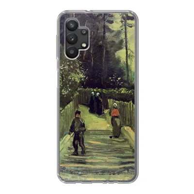 Produktbild von MuchoWow® Handyhülle Schutzhülle Hülle für Samsung Galaxy A32 5G Schräger Weg in Montmartre - Vincent van Gogh Silikon Softcase Handy Hülle - Softcase