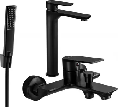 Produktbild von Mexen Alfa R72 Badewannenset, Schwarz - 745713R72-70