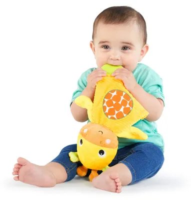 Produktbild von Bright Starts Plüschtier Zahnungshilfe Giraffe Knistermaterial Gelb 12348