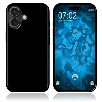 Produktbild von PhoneNatic Case kompatibel mit iPhone 16 Silikon Hülle Schwarz Cover