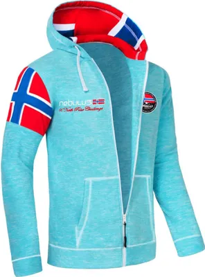 Zdjęcie produktu dla Kurtka polarowa Nebulus SEARCHER męska, ciepła kurtka polarowa, z długim zamkiem błyskawicznym, P4142 - Mężczyźni, niebieski cętkowany, M