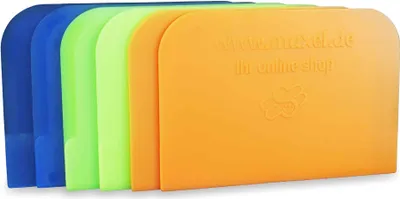 Immagine prodotto di Semplice scheda di pasta 6 pezzi Raschietto per pasta, scheda raschietto per pasta o taglierina per pane da forno in plastica raschietto per ciotola, raschietto per lisciare la pasta materiale flessibile