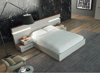 Produktbild von Schlafzimmer Set Bett 2x Nachttische Möbel Design Luxus 3tlg