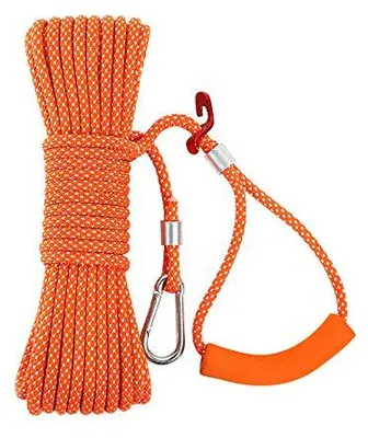 Wäscheleine 15 m, geflochtenes Polyester, orange, für Außenbereich