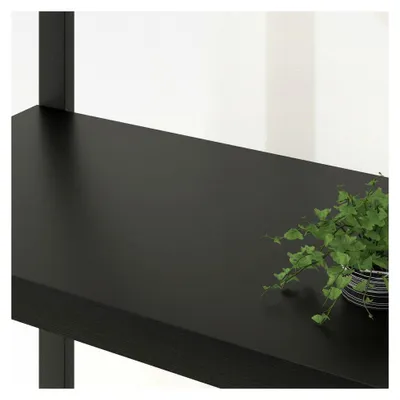 Produktbild von Bücherregal mit 6 Ebenen für Wohnzimmer, Arbeitszimmer und Küche, 120 x 30 x 180 cm, Vintagebraun Schwarz