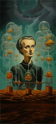 Produktbild von Türtapete Türposter Gedankenexperiment - Größe: 93 x 205 cm