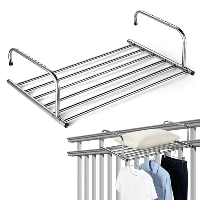 Ausziehbarer Wäscheständer 42-66 cm, Edelstahl, klappbar