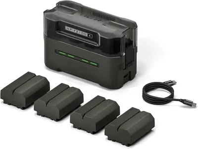 Image de Kit de batterie et chargeur à quatre canaux avec chargeur rapide USB-C pour appareils photo