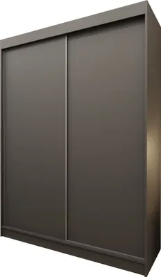 Produktbild von Masseno Schiebetürenschrank SOFIA 160 cm Kleiderschrank Schlafzimmer Schrank 2-türig Grau