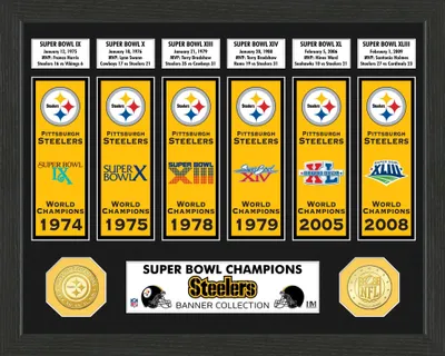 Produktbild von Pittsburgh Steelers Super Bowl Gold Coin Banner Bild