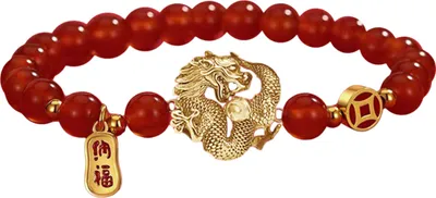 Produktbild von 2024 Chinesisches Drachenarmband Neujahrsglücksperlenanhänger Dehnbares Armband Frauen Neujahrsgeschenk