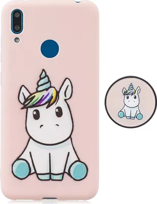 Produktbild von Für HUAWEI Y7 2019 Flexibler Standhalter Case Soft TPU Full Cover Telefon niedlich 6
