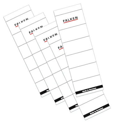 Zdjęcie produktu dla Falken etykieta na folder 80037047 szeroka/krótka sk biała 10 szt./opak.