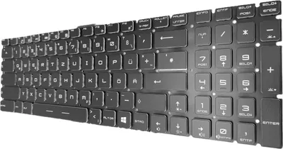Produktbild von DEUTSCHE - Tastatur mit Beleuchtung kompatibel für MSI GP73 Leopard 8RE/8RF MS-17C5