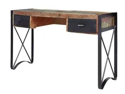 Produktbild von MASSIVMOEBEL24.DE Schreibtisch Altholz 135x50x80 lackiert INDUSTRIAL #43