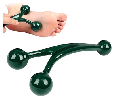 Produktbild von Gesichtsmassageroller im Y-Design – Handmassagegerät für Akupunktur, Kopfhaut und geknetete Gesichtsmassage für Schultern und Füße