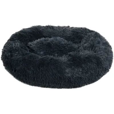Zdjęcie produktu dla Legowisko dla psów HKM Fluffy – poduszka dla psów, kolor ciemnoszary, 60 cm x 25 cm