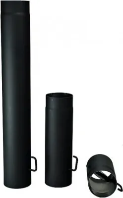 Obrázok produktu pre Dymovod s klapkou 130/250 mm hrubostenný čierny