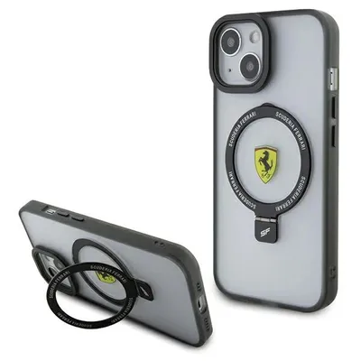Image de Ferrari Fehmp15Muscah Iphone 15 Plus / 14 Plus 6.7 Transparent Hardcase Ring Stand 2023 Collection Magsafe