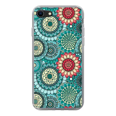 Produktbild von MuchoWow® Handyhülle Schutzhülle Hülle für iPhone SE 2022 Mädchen - Blumen - Muster - Mädchen - Kinder - Kinder Silikon Softcase Handy Hülle - Schutzhülle