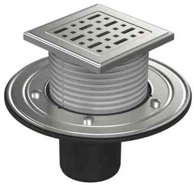 Imagen del producto de Chud?j, desagüe de suelo inferior, conexión de acero inoxidable D75, marco, rejilla, modelo FACE F1 385 N B
