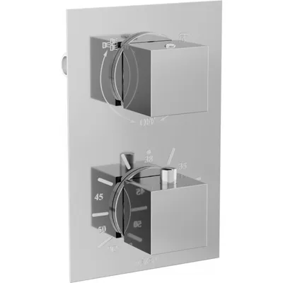 Obrázok produktu pre Mexen Cube termostatická vaňovo-sprchová batéria s 2 vývodmi, chrómová - 77502-00