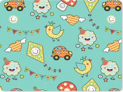 Produktbild von MuchoWow® Mauspad Mousepad Muster - Kinder - Auto - Vogel 40x30 cm - Mousepads - Maus Mat - Pad - Mausunterlage - Anti Rutsch