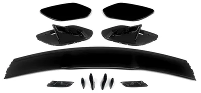 Obrázek produktu pro Boční křídla, ABS plast, aerodynamický design, lesklá černá barva