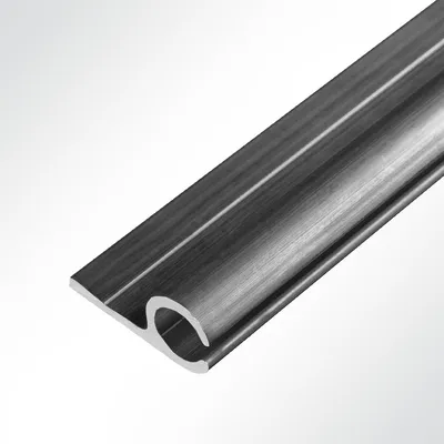 Produktbild von Lysel® Kederschiene Kederleiste Aluminium 0° anthrazit RAL 7016 für 5-9mm Keder L: 2m