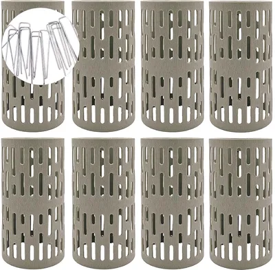Immagine prodotto di TRANKIELO® - 8 protezioni per alberi in plastica - 34x20 cm - impermeabili, impilabili, con clip a forma di U