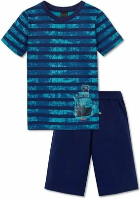 Produktbild von Schiesser - Jungen Shorty Gr. 98 - kurzer Schlafanzug - Capt´n Sharky