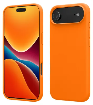 Produktbild von kwmobile Handyhülle für iPhone Air Hülle, für iPhone Air Case - Hülle Silikon - kabelloses Laden - Fruity Orange