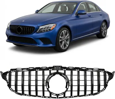 Image de Grille de radiateur compatible avec MERCEDES CLASSE C W205 2019-2021 RESTYLÉ GT PANAMERICANA