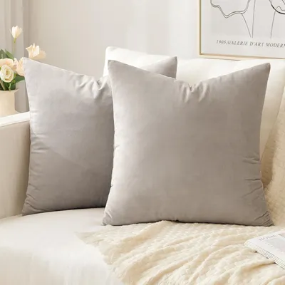Productafbeelding van Kussensloopset, 2 stuks, 50 x 50 cm, fluweel, voor de woonkamer