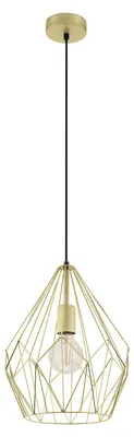 Immagine prodotto di Lampadario A Sospensione Vintage Carlton Acciaio Oro 1 Luce E27 D31
