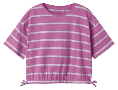 Productafbeelding van NAME IT meisjes top, model Nkffunion Ss Cropped Boxy, kleur Strawberry Moon, maat 116