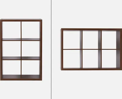 Immagine prodotto di Libreria a 2 livelli con 6 scomparti, Noce