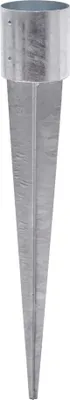 Immagine prodotto di TRIBECCO® Manicotto a terra zincato a caldo Supporto per palo Rotondo Manicotto a terra Ancoraggio per palo Acciaio Argento Ancoraggio a terra (fi 141 mm / 900 mm)